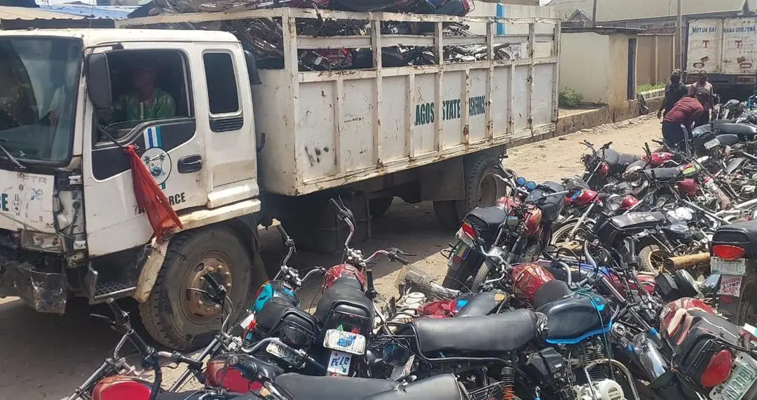 Lagos state government demolishes shanties along red rail tracks, impounds 359 motorcycles