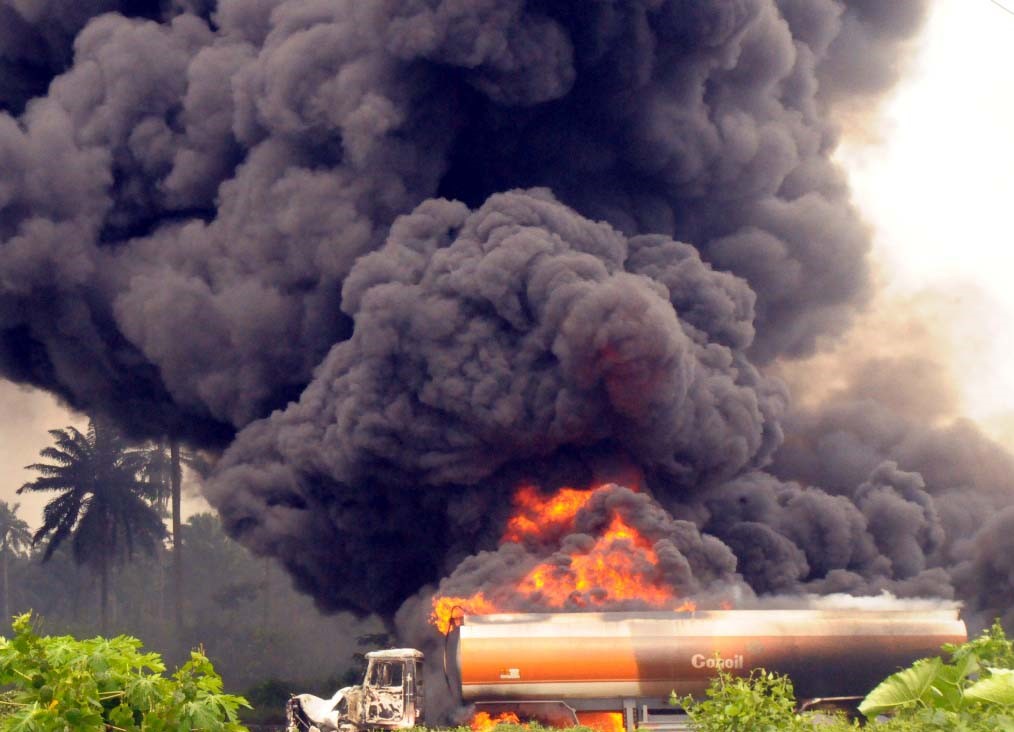 Four dead, 70 vehicles burnt in fuel tanker explosion in Rivers state