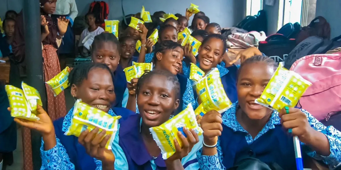 Group supports school girls with menstrual hygiene pads in Lagos