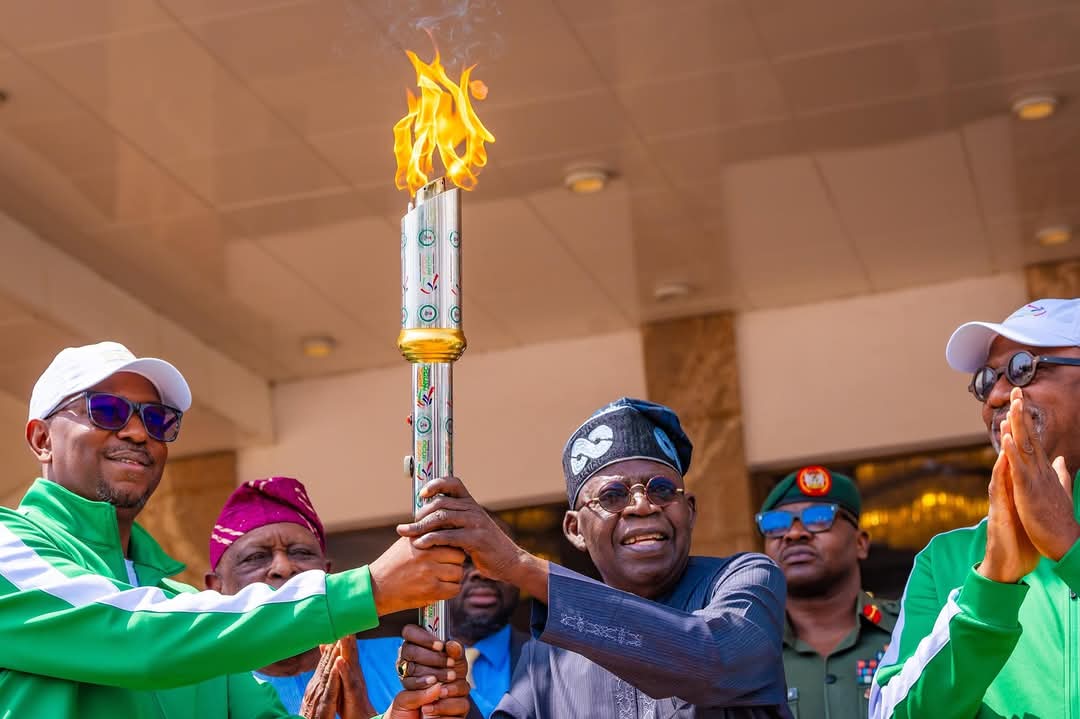 Tinubu flags off Torch of Unity ahead of national sports festival