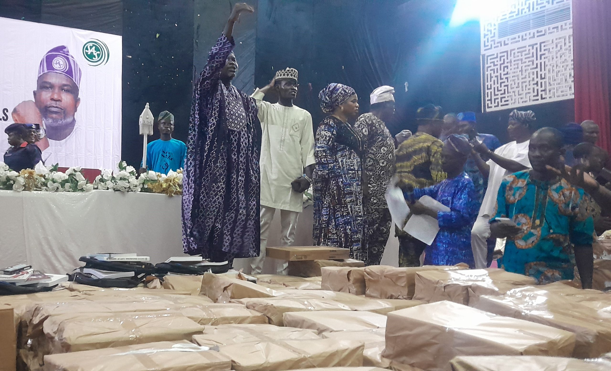 Senator Salisu empowers students with educational materials