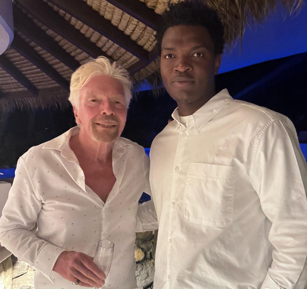 Tech entrepreneur, Hanu Fejiro accepts challenge from Richard Branson; spends time with British billionaire