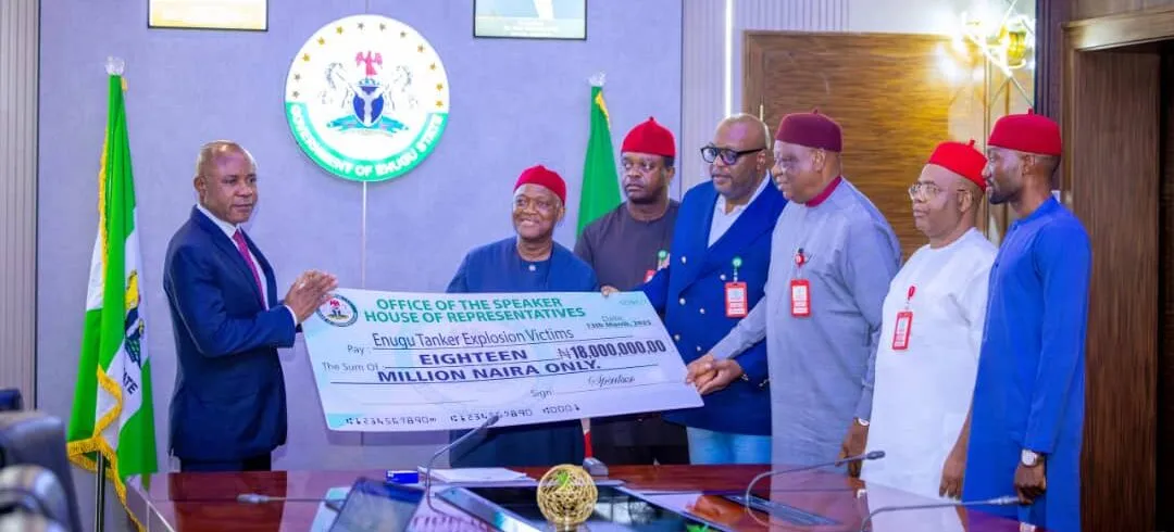 House of Representatives presents N18 million to Enugu tanker explosion victims