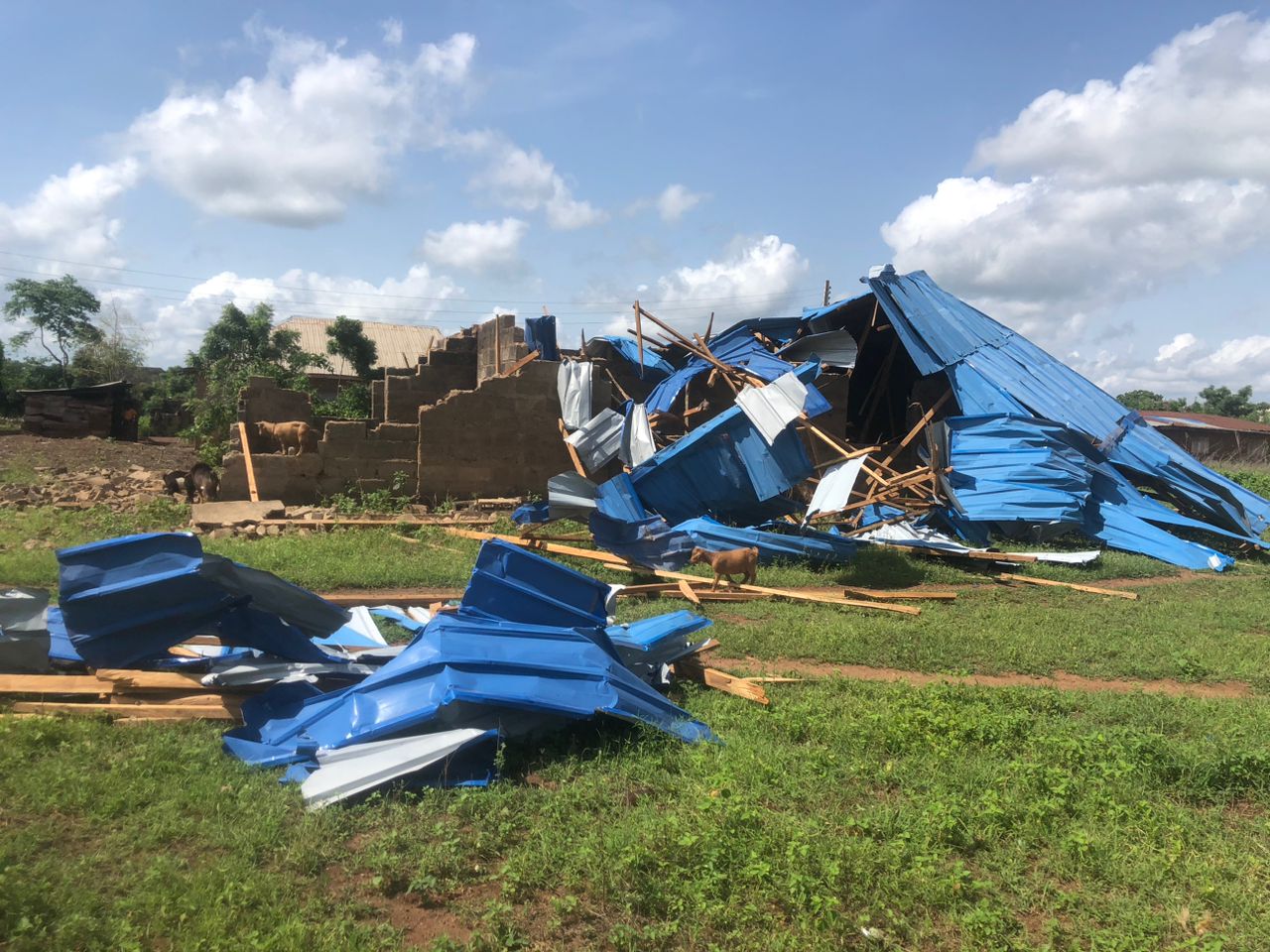 Rainstorm wrecks havoc in Imeko town, houses, properties destroyed