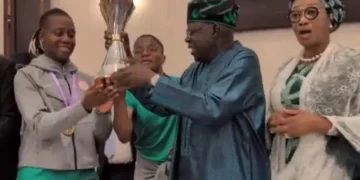 Tinubu gives each Super Falcon, $100,000, 3-bedroom flat, national honour