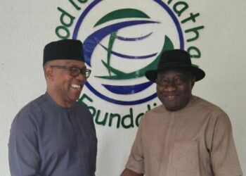 Peter Obi holds closed-door meeting with Jonathan in Abuja
