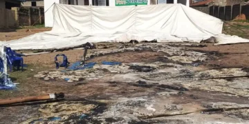 Hoodlums set African Democratic Congress secretariat ablaze in Ekiti state