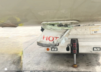 Jet blast damages aircraft at Lagos airport