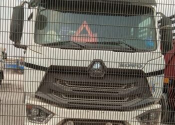 Lorry crashes into church premises in Anambra state, catches fire