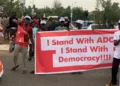 Party Crisis: African Democratic Congress chieftains take protest to electoral commission headquarters