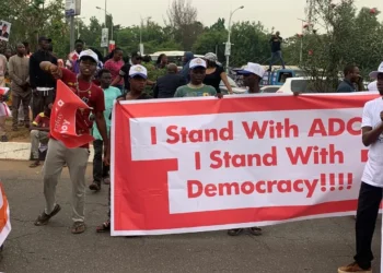 Party Crisis: African Democratic Congress chieftains take protest to electoral commission headquarters