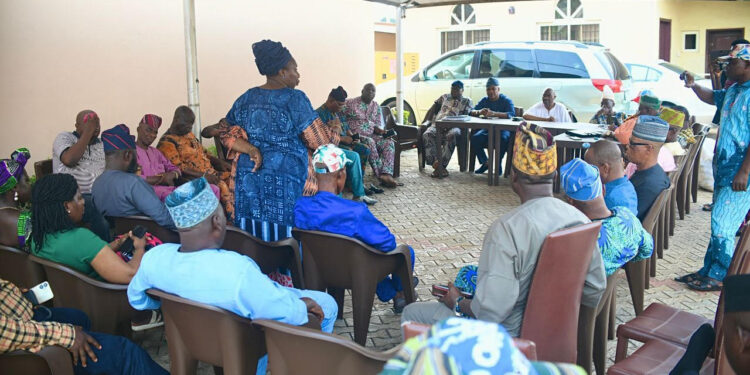 Iyabo Obasanjo meets All Progressives Congress leadership in Ewekoro local government as part of consultations ahead of 2027 poll