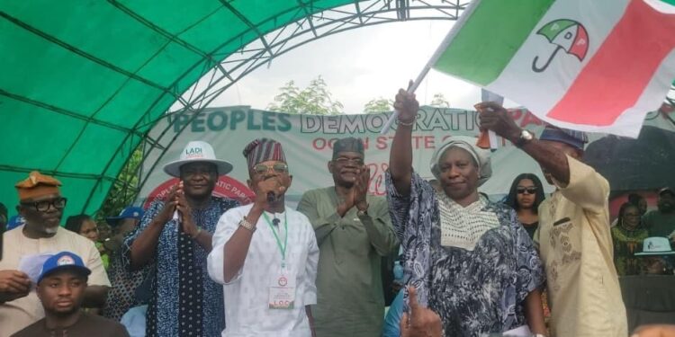 Iyabo Obasanjo officially rejoins Peoples Democratic Party, receives rousing welcome
