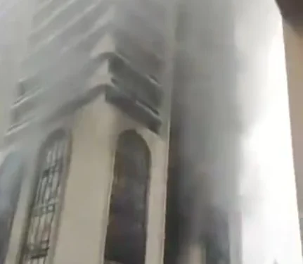 Fire guts Polaris Bank building on Lagos Island