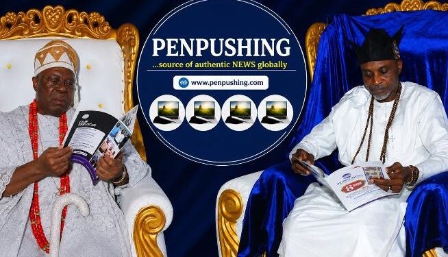 Two prominent traditional rulers, Osile Oke-Ona Egba, Olowu of Owu join Penpushing Media celebrating 8th anniversary lecture