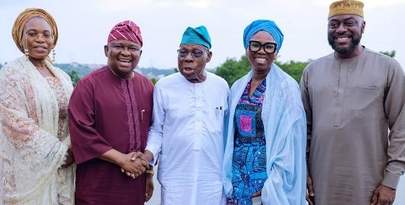 Softening the Gateway Titans: X-raying Senator Yayi’s big day with Obasanjo, Amosun