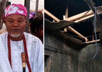 Baale of Elere Adubi community cheats death as suspected arsonists set palace ablaze
