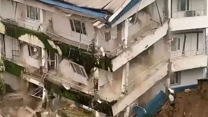 Hospital collapses in Cross River State after landslide