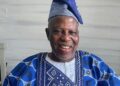 Sarafa Isola congratulates Nojeem Jimoh at 74