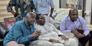 Professor Ojo Emmanuel Ademola visits Ebenezer Obey as music legends donates musical members to church