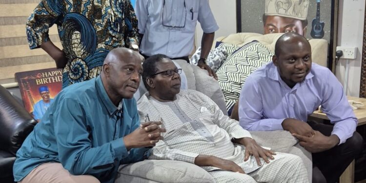 Professor Ojo Emmanuel Ademola visits Ebenezer Obey as music legends donates musical members to church
